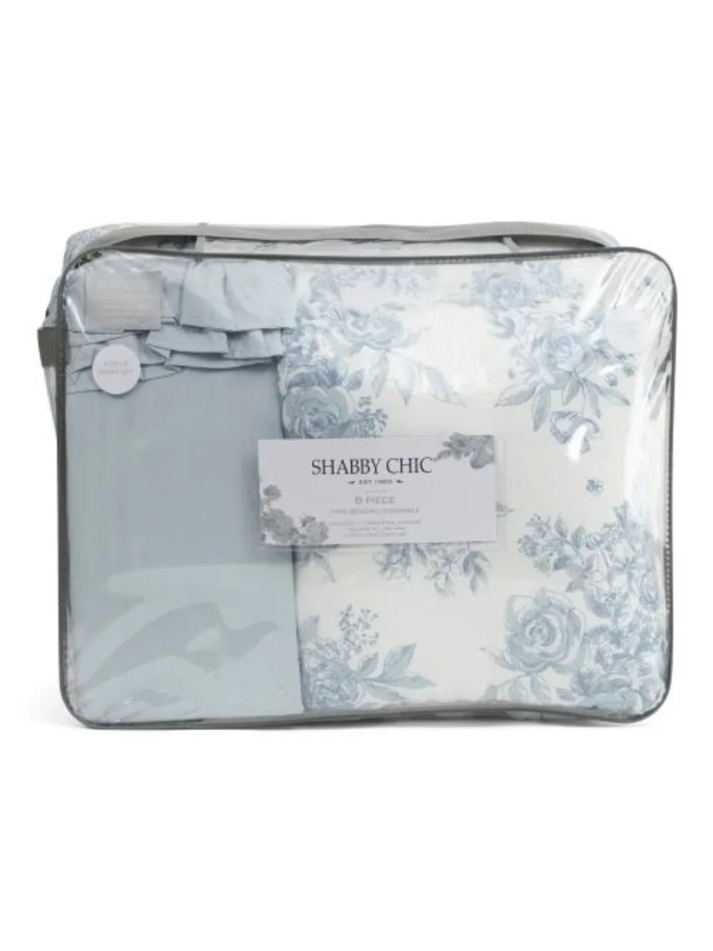 SHABBY CHIC 8 PIECE Floral Toile Comforter Set